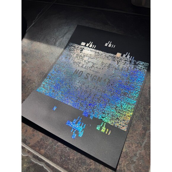 Holographic Silver Foil “No Signal” Apocalyptic Art Print - Picture 2 of 2